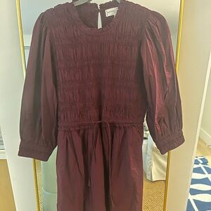 Apiece Apart smocked purple dress XS